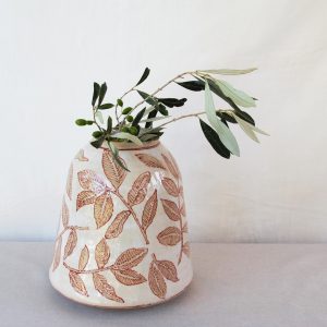 Leafed Vase made by Jo Ceramics